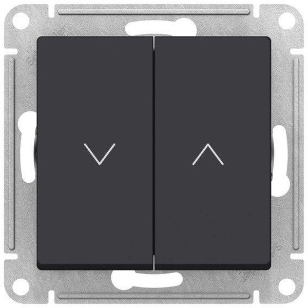 Выключатель 2-кл. AtlasDesign для жалюзи 2х сх.4 10А мех. карбон SE ATN001019 Выключатель 2-кл. AtlasDesign для жалюзи 2х сх.4 10А мех. карбон SE ATN001019