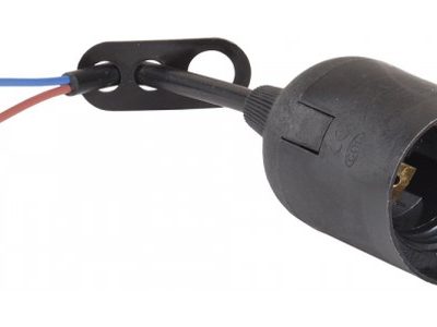 Патрон подвесной с клеммой черный ЛюксЭл E27 (50/200)