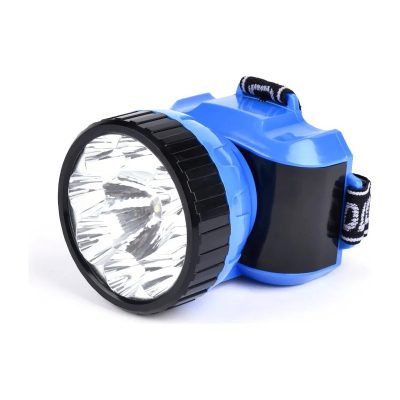 Аккумуляторный налобный фонарь 1ВТ + 8 LED Smartbuy, синий (SBF-25-B) 1/120