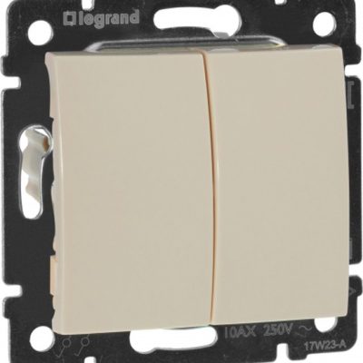 Legrand Valena выключатель 2кл.проходной сл.кость (1/10/100) (774308)