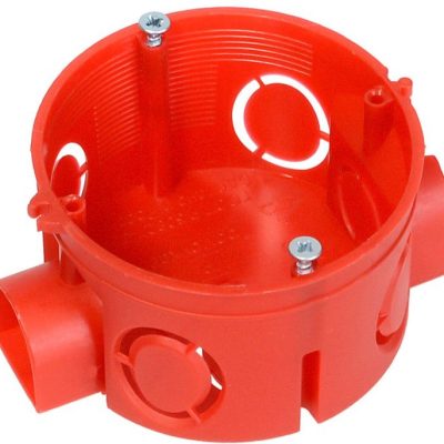 Коробка установочная СП 80-0500С безгалогенная (HF) 68х42 с саморезами Промрукав 80-0500С