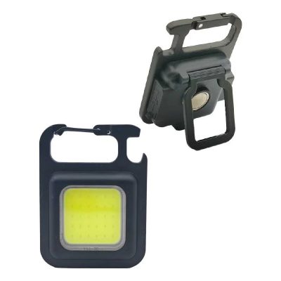 Фонарь-брелок аккумуляторный походный кемпинг 6Вт COB LED Li-po 502030 200мА.ч USB-шнур type C корпу