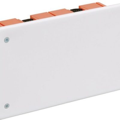 Коробка распаячная СП 172х96х45 КМ41026 для полых стен (с саморезами пластиковые лапки с крышкой) IE