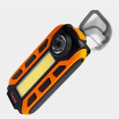 Фонарь-светильник рабочий COB 5Вт + LED 1Вт коллиматорн. линза 3хAAA магнит  КОСМОС KOS703B