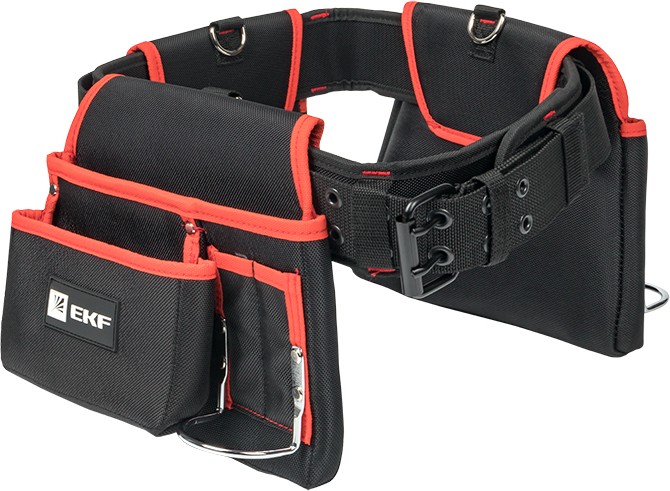 Сумка-пояс двухсекционная усиленная с двухшпеньковым ремнем С-12 Master EKF c-12