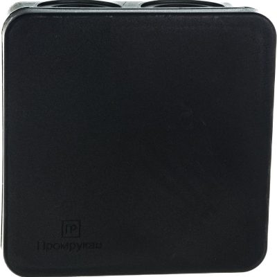 Промрукав Коробка расп.40-0210-9005 для о/п безгалогенная (HF) черная 80х80х40 (105шт/кор)