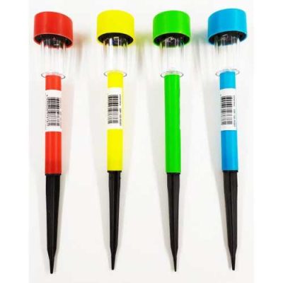 Садовый светильник Smartbuy на солн батарее, пластик, цветной 31 см (SBF-100-RGBY)(кратно 48)