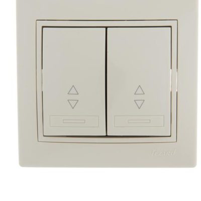 Переключатель проходной 2-кл. СП Mira 10А со вставкой крем. LEZARD 701-0303-106