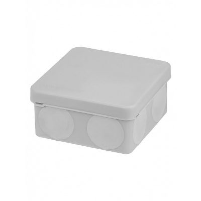 TDM Распаячная коробка, двухкомпонентная, ОП 80х80х40 мм, IP66, 8 вх., черная, инд. штрихкод