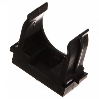 Крепеж-клипса для труб для монтажного пистолета черна в п/э д25 (100/700) Промрукав