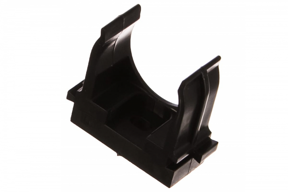 Крепеж-клипса для труб для монтажного пистолета черна в п/э д25 (100/700) Промрукав Крепеж-клипса для труб для монтажного пистолета черна в п/э д25 (100/700) Промрукав