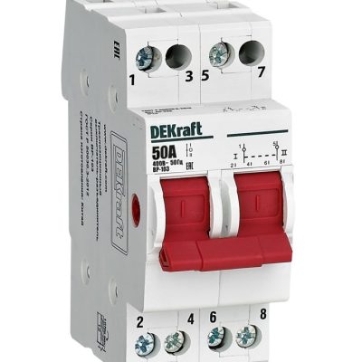 Выключатель-разъединитель трехпозиционный 2P 50А ВР-103 DEKraft 17211DEK