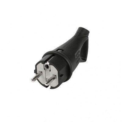 Вилка Smartbuy, угловая с кольцом каучуковая 230В, 2P+PE, 16A, IP44 (SBE-16-P08-R)(20/200)