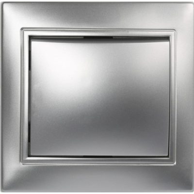 Выключатель 1-клавишный 10А серебро, "Венера" (SBE-01s-10-SW1-0-c)