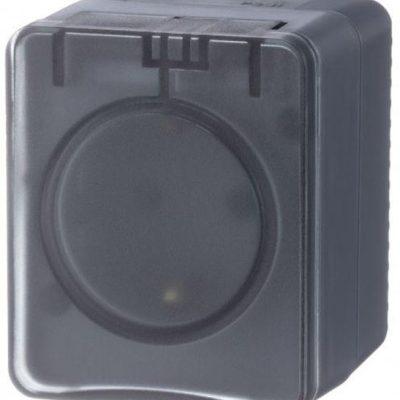 Розетка 1-м ОП AtlasDesign Profi54 16А IP54 250В с заземл. защ. шторки антрацит SE ATN544045