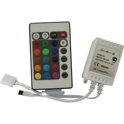 Ecola LED strip RGB IR controller 6A 72W 12V (144W 24V) с инфракрасным пультом управления 1/100
