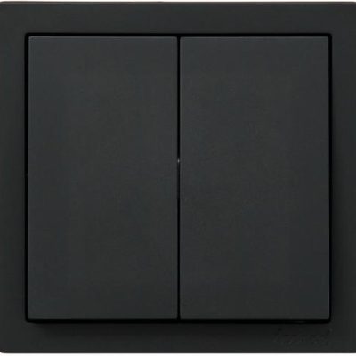 Выключатель 2-кл. ОП LETO черн. бархат LEZARD 752-4200-101