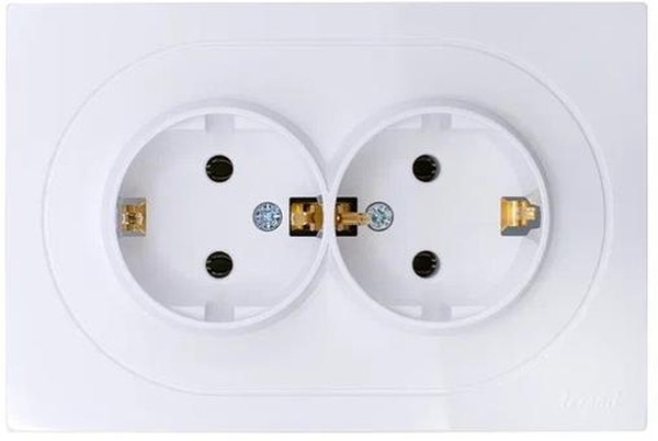 Розетка 2-м СП OSEN с заземл. ПБТ механизм бел. LEZARD 743-0200-127B Розетка 2-м СП OSEN с заземл. ПБТ механизм бел. LEZARD 743-0200-127B