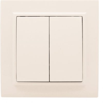 Выключатель 2-кл. СП Минск 10А IP20 беж. EKF ERV10-023-20