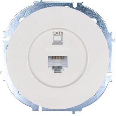 Розетка компьютерная СП OSEN RJ45 кат.6 механизм бел. LEZARD 743-0288-140