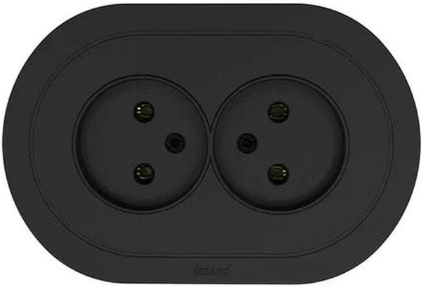 Розетка 2-м СП OSEN без заземл. ПБТ круглая механизм черн. бархат LEZARD 744-4200-128B Розетка 2-м СП OSEN без заземл. ПБТ круглая механизм черн. бархат LEZARD 744-4200-128B