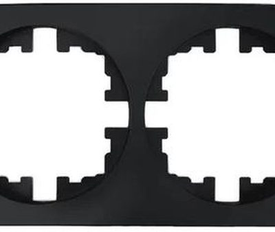 Рамка 2-м OSEN горизонт. квадрат черн. бархат LEZARD 743-4200-147