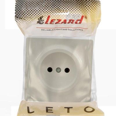 Розетка 1-м ОП LETO без заземл. ПБТ крем LEZARD 752-0300-121B