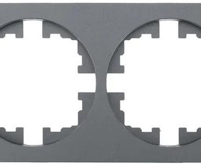 Рамка 2-м OSEN горизонт. квадрат сер. матов. LEZARD 743-7400-147