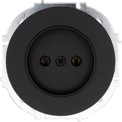 Розетка 1-м СП OSEN без заземл. ПБТ механизм черн. бархат LEZARD 743-4288-121B