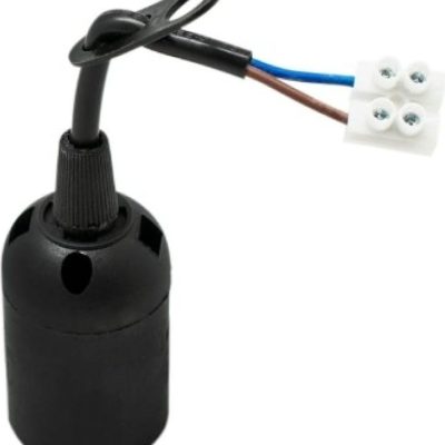 Патрон OXION E27 на подвесе с клеммой инд.пакет,черный,PHCT-001BK-E27 (1/20/200)