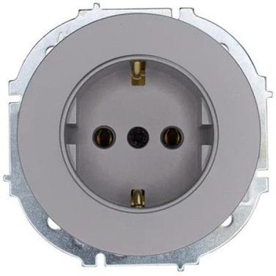 Розетка 1-м OSEN IP20 16А с заземл. ПБТ механизм сер. матов. LEZARD 743-7488-122B