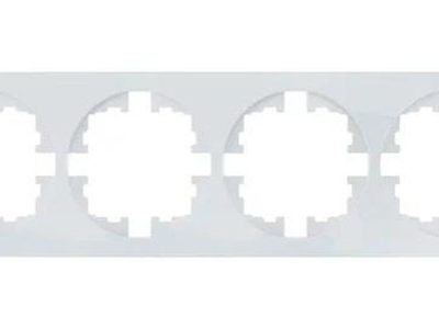 Рамка 4-м OSEN горизонт. квадрат бел. LEZARD 743-0200-149