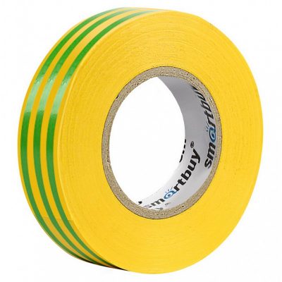 Изолента Smartbuy,  0.18х19мм, 20 метров, желто-зеленая (SBE-IT-19-20-yg)