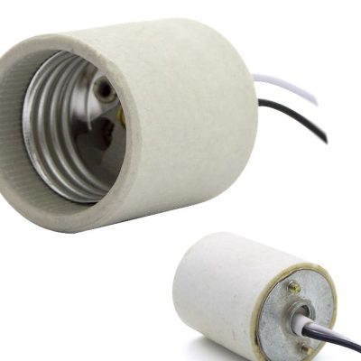 патрон для китайской люстры керамический с проводом E27 (50)