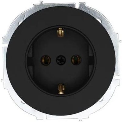 Розетка 1-м OSEN IP20 16А с заземл. ПБТ механизм черн. бархат LEZARD 743-4288-122B