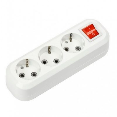 Колодка Smartbuy 3 гнезда 16А/3,5кВт c выключателем и заземлением (SBE-16-3-00-ZS)