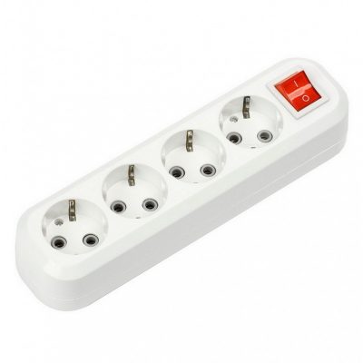 Колодка Smartbuy 4 гнезда 16А/3,5кВт c выключателем и заземлением (SBE-16-4-00-ZS)-100