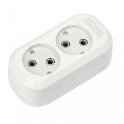 Колодка Smartbuy 2 гнезда 10А/2,2кВт без заземления (SBE-10-2-00-N)-100