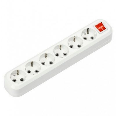 Колодка Smartbuy 6 гнезд 16А/3,5кВт c выключателем и заземлением (SBE-16-6-00-ZS)-60