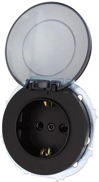 Розетка 1-м СП OSEN с заземл. с крышкой ПБТ механизм черн. бархат LEZARD 743-4288-123B Розетка 1-м СП OSEN с заземл. с крышкой ПБТ механизм черн. бархат LEZARD 743-4288-123B