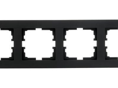 Рамка 4-м OSEN горизонт. квадрат механизм черн. бархат LEZARD 743-4200-149