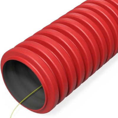 Труба гофрированная двустенная ПНД гибкая тип 750 (SN57) с/з красная d32 мм (100м/уп) PR15.0258 Пром
