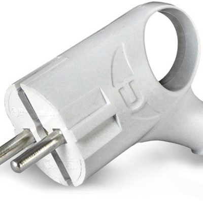 Вилка штепсельная угловая 16А с заземл. с ушком бел. Bylectrica В16-336