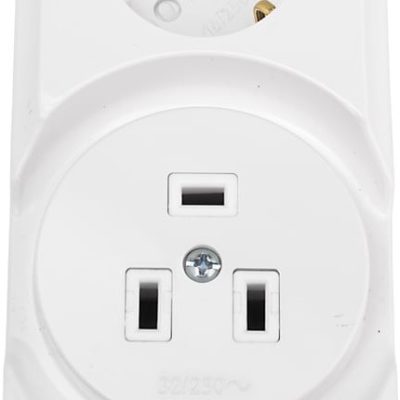 Блок розеток ОП IP20 1-м 16А с заземл. + 1-м 32А 2P+PE 250В штепсельная бел. Bylectrica БРА32-016