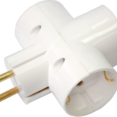 Разветвитель трехместный с заземл. бел. Bylectrica РВ16-377