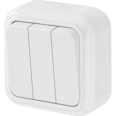 Выключатель 3-кл. ОП 6А бел. Пралеска Bylectrica А05 6-137