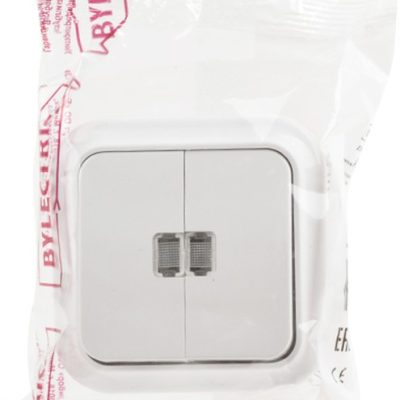 Выключатель 2-кл. ОП 6А IP20 с подсветкой бел. Bylectrica А5 10-215