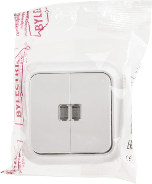 Выключатель 2-кл. ОП 6А IP20 с подсветкой бел. Bylectrica А5 10-215 Выключатель 2-кл. ОП 6А IP20 с подсветкой бел. Bylectrica А5 10-215