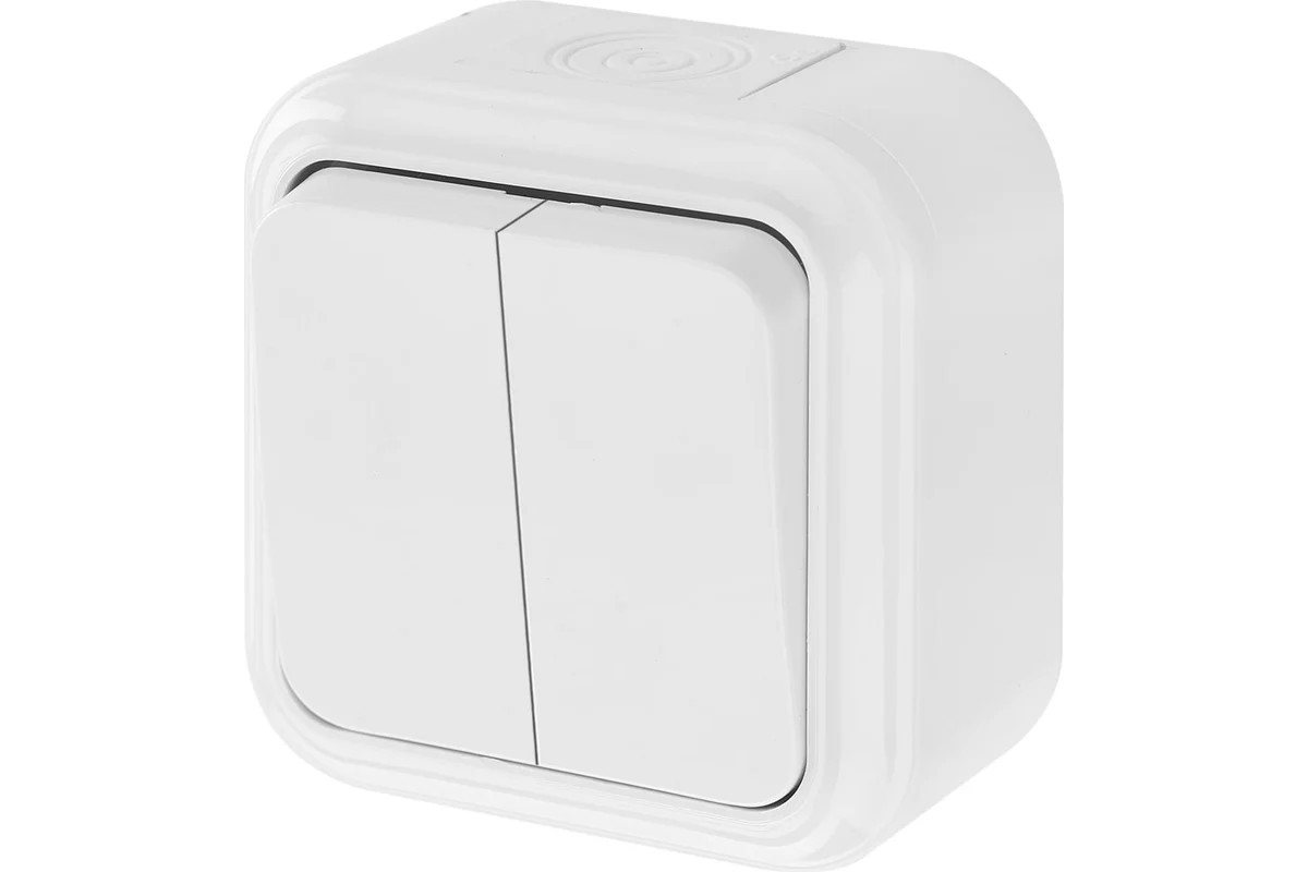 Выключатель 2-кл. ОП 10А IP44 бел. Пралеска аква Bylectrica А5 6-224 Выключатель 2-кл. ОП 10А IP44 бел. Пралеска аква Bylectrica А5 6-224