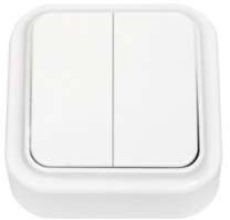 Выключатель 2-кл. ОП 6А IP20 бел. Bylectrica А5 4-001